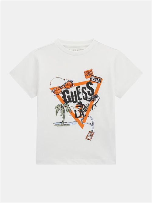 t-shirt bambino bianca GUESS | N5GI05K8HM4/G011